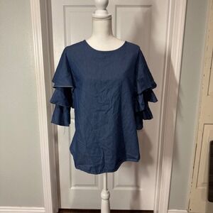Touch Me Denim‎ Chambray Top – Women's M